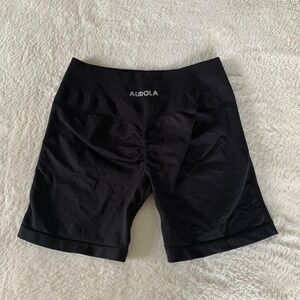 Women's Large AUROLA Black Scrunch Workout Gym Athletic Biker Shorts